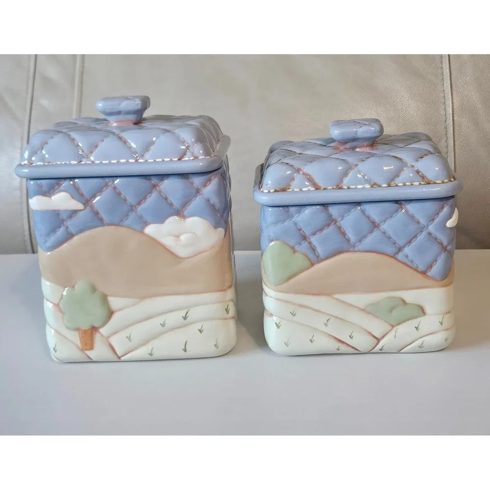 Vintage Farmhouse Chicken-pig House Ceramic Canister – Rustic Country‎ Style